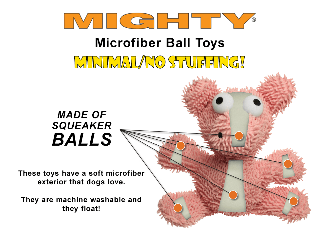 Tuffy Mighty Microfiber Octopus Dog Toy - Happy Hounds Pet Supply