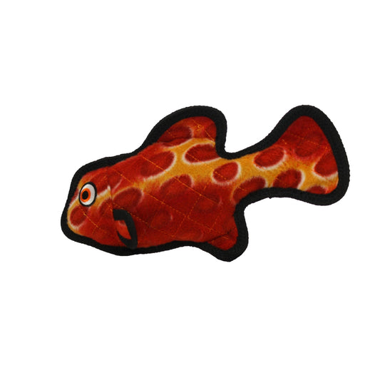Tuffy Ocean Fish - Red, Durable, Tough, Squeaky Dog Toy - Happy Hounds Pet Supply