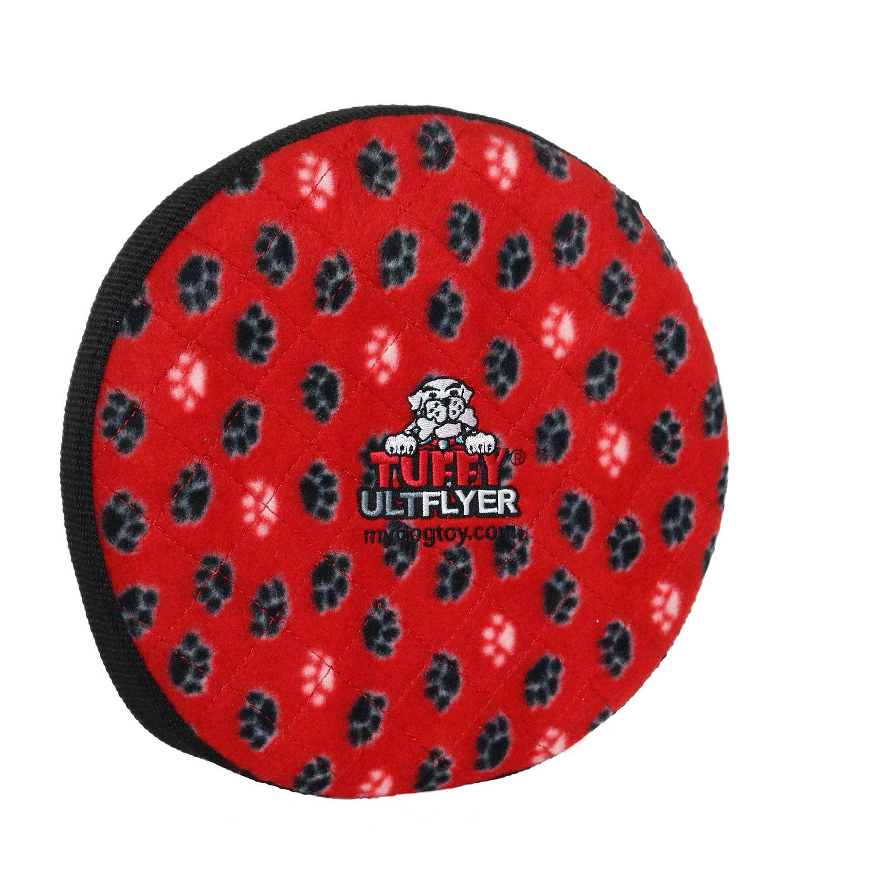 Tuffy Ultimate Flyer - Red Paw, Durable, Squeaky Dog Toy - Happy Hounds Pet Supply