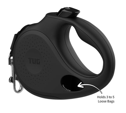 TUG Retractable Dog Leash with Integrated Dispenser - Happy Hounds Pet Supply