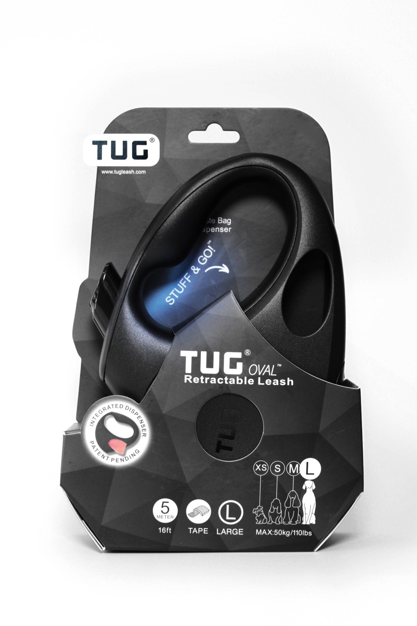 TUG Retractable Dog Leash with Integrated Dispenser - Happy Hounds Pet Supply
