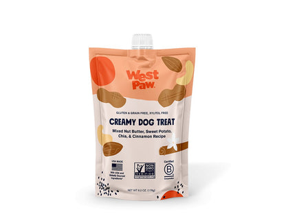 West Paw - Nut Butter, Sweet Potato & Chia Seed Creamy Treat - Happy Hounds Pet Supply