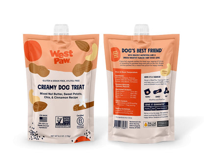 West Paw - Nut Butter, Sweet Potato & Chia Seed Creamy Treat - Happy Hounds Pet Supply