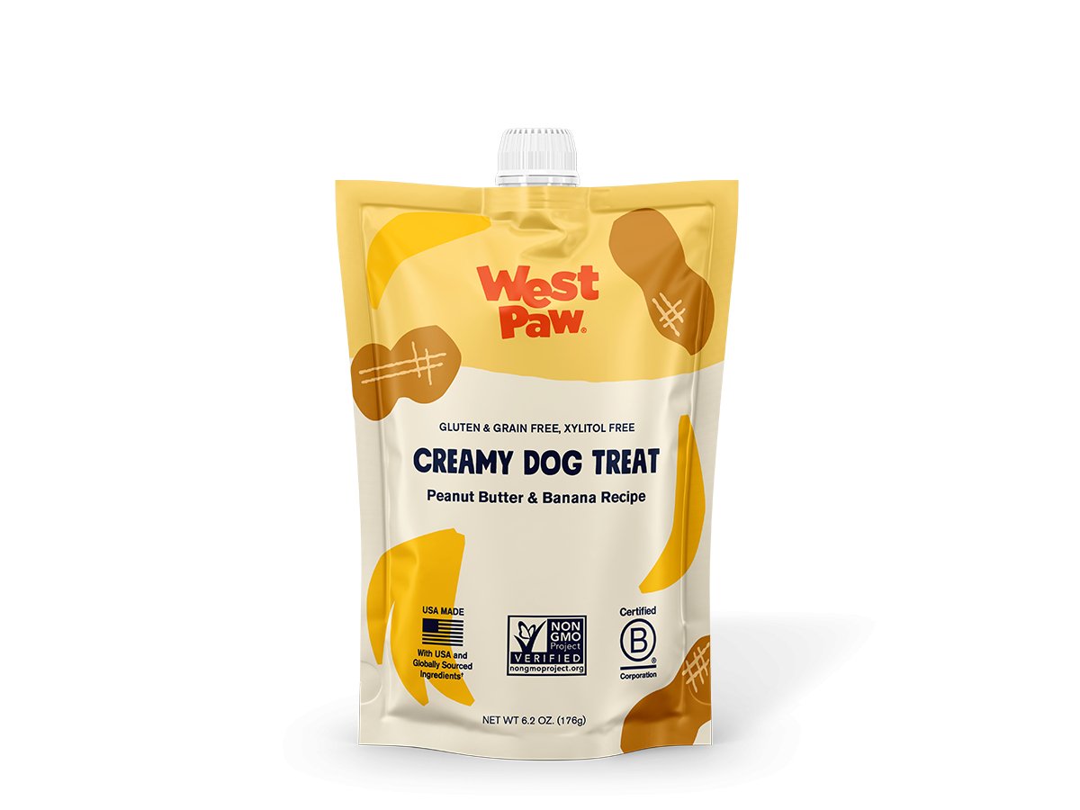 West Paw - Peanut Butter & Banana Creamy Dog Treats - Happy Hounds Pet Supply