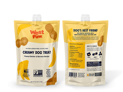 West Paw - Peanut Butter & Banana Creamy Dog Treats - Happy Hounds Pet Supply