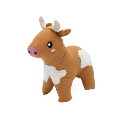 ZippyPaws - EcoZippy Cotton Cuddler - Cow - Happy Hounds Pet Supply