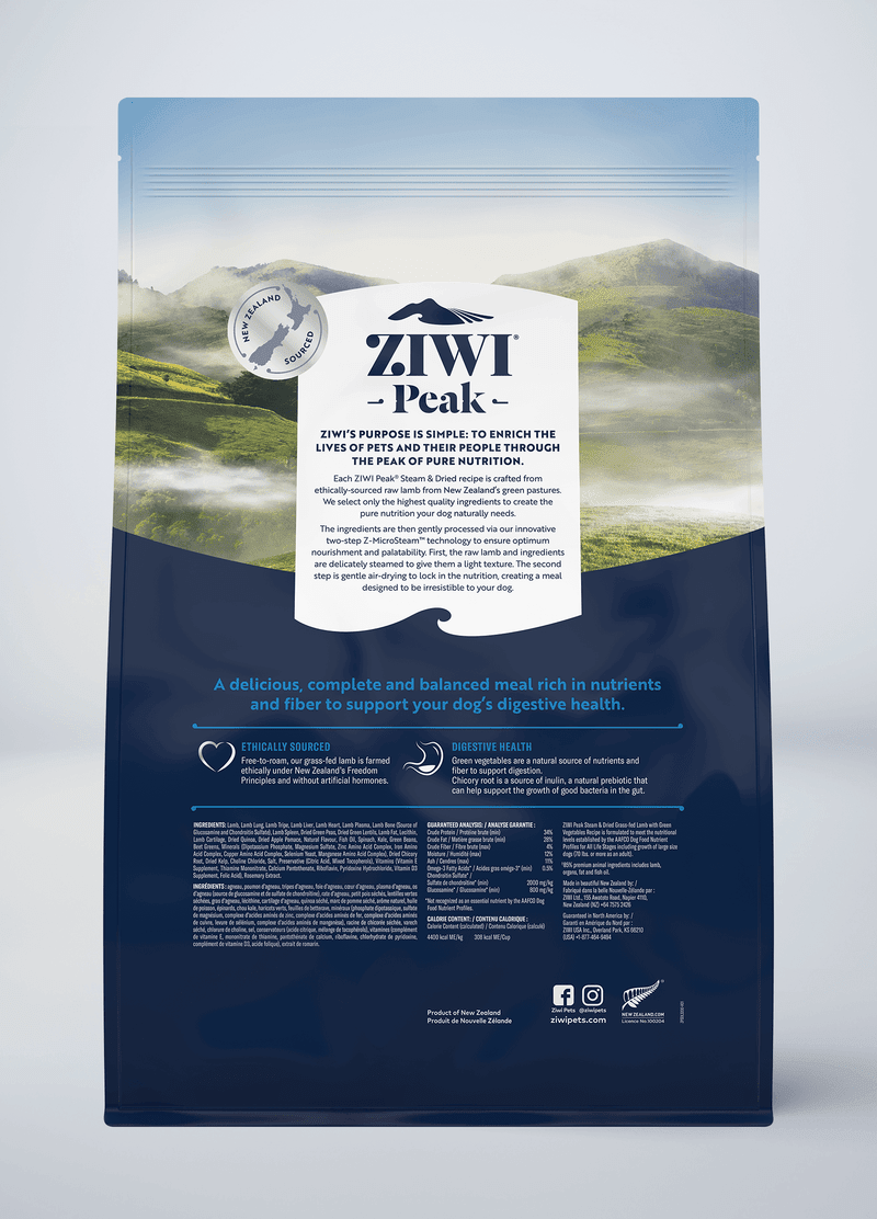 Ziwi Peak Steam & Dried Dog Food (Grain Free) - Happy Hounds Pet Supply