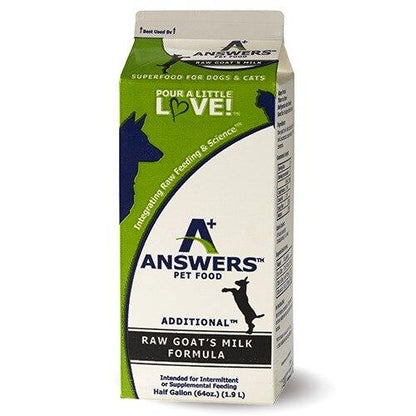 Answers Fermented Raw Goat Milk 1/2 Gallon