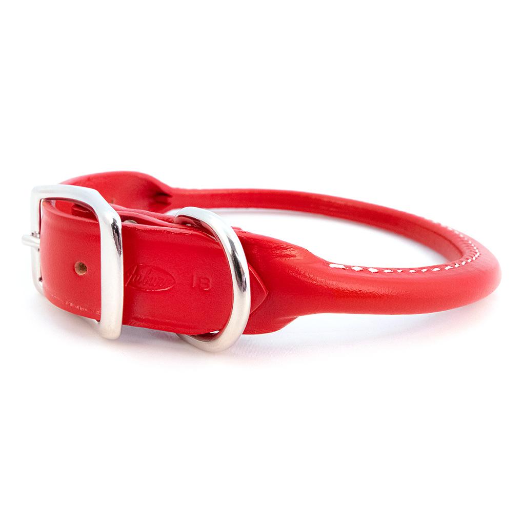 Auburn Leathercrafters Rolled Leather Collars Red