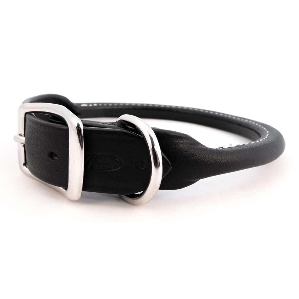 Auburn Leathercrafters Rolled Leather Collars Black