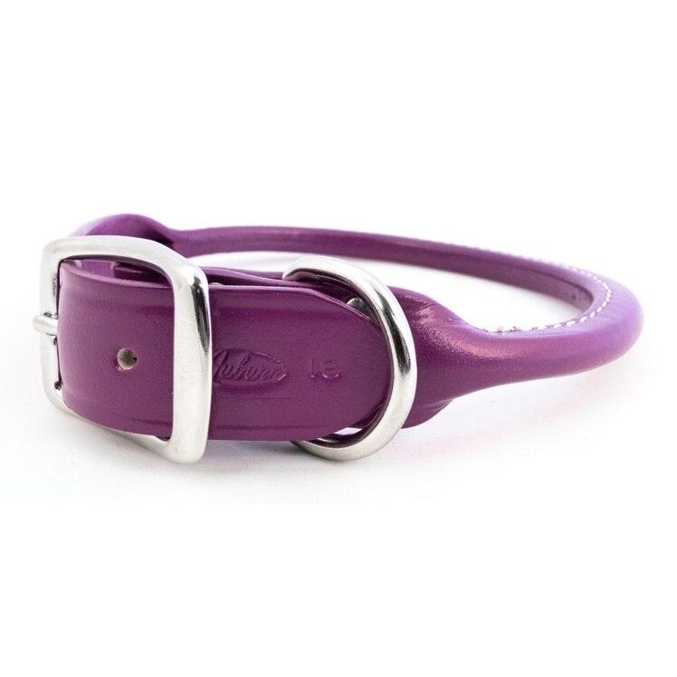 Auburn Leathercrafters Rolled Leather Collars Purple