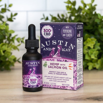 Austin and Kat Hemp Tinctures for Dogs and Cats Everyday Wellness for Dogs & Cats 300mg