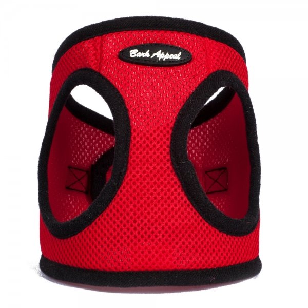 Bark Appeal Mesh Step-In Harness Red