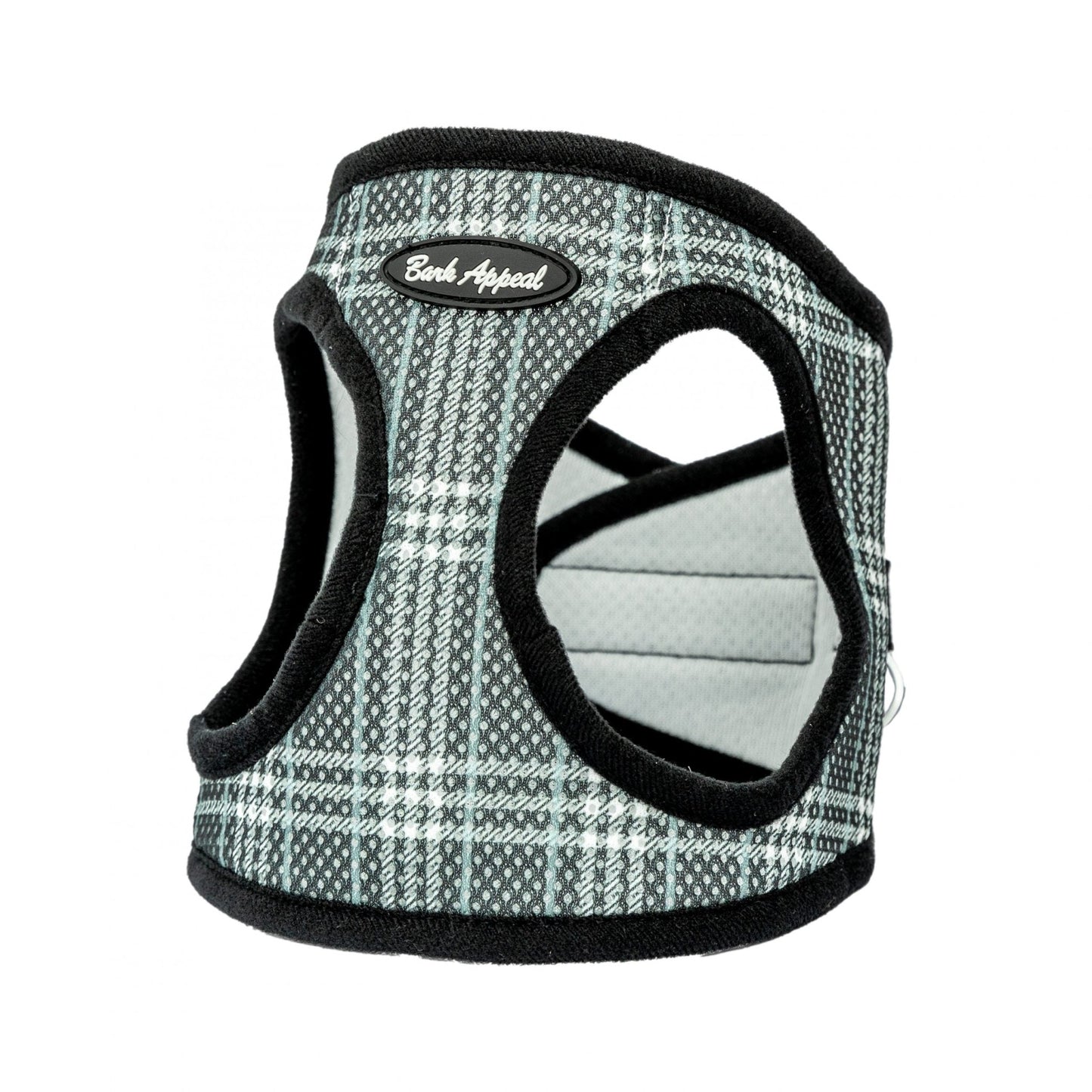 Bark Appeal Mesh Step-In Harness Black Plaid