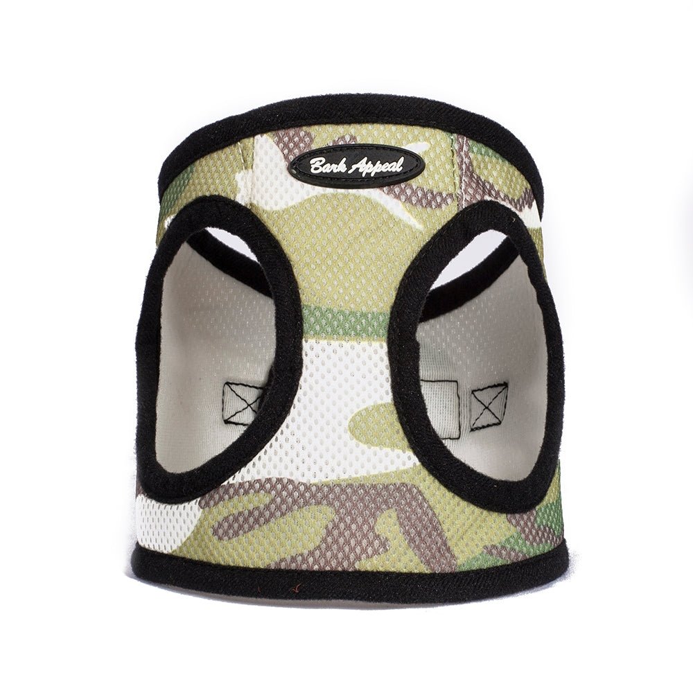 Bark Appeal Mesh Step-In Harness Green Camo