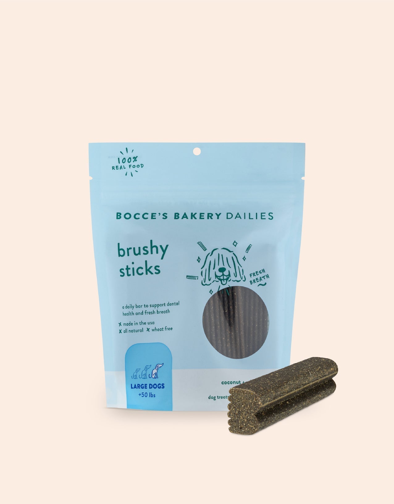 Bocce's - Soft & Chewy Treats 16oz Brushy Sticks - Large