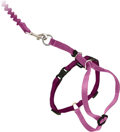 Come with Me Kitty Harness & Bungee Leash Dusty Rose Medium