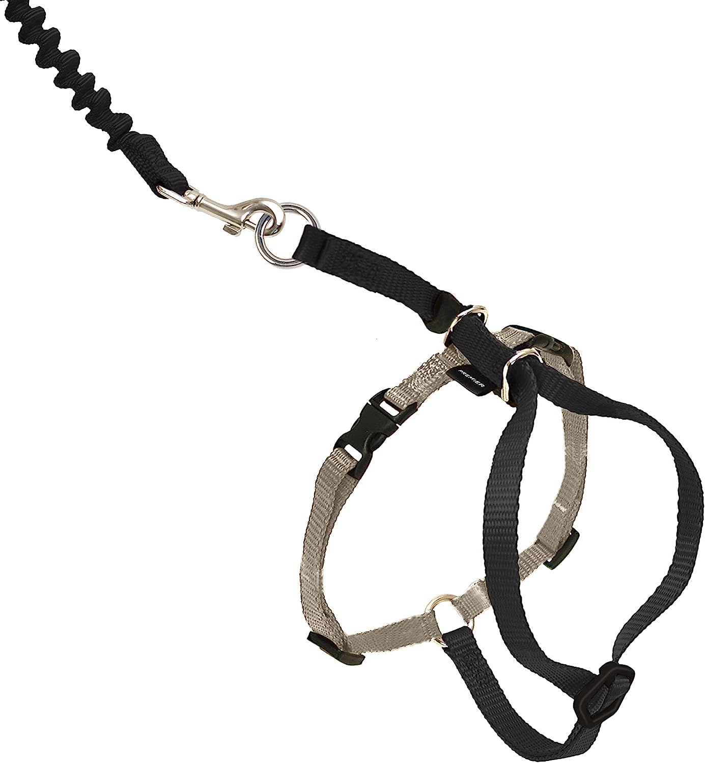 Come with Me Kitty Harness & Bungee Leash Black