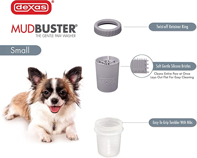 Dexas MudBuster Paw Washer Small (Gray)