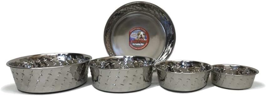 Diamond Plated Non-Skid Bowl - Happy Hounds Pet Supply