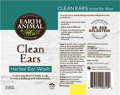 Earth Animal Clean Eye and Ear Herbal Wash Formulas Clean Ears