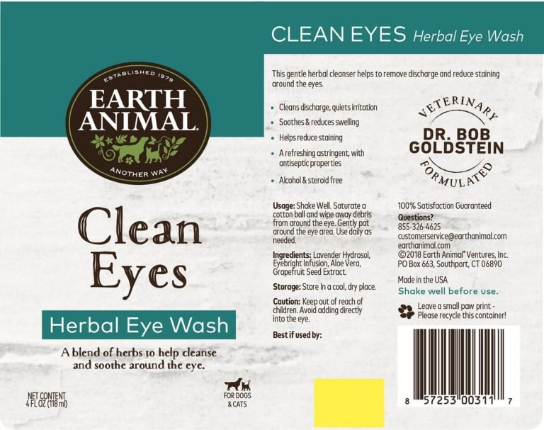 Earth Animal Clean Eye and Ear Herbal Wash Formulas - Happy Hounds Pet Supply