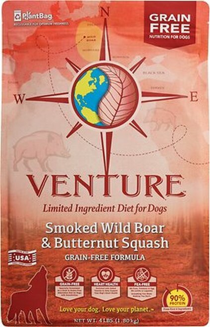 Earthborn Holistic Venture Dry Dog Food 4lb Wild Boar & Butternut Squash