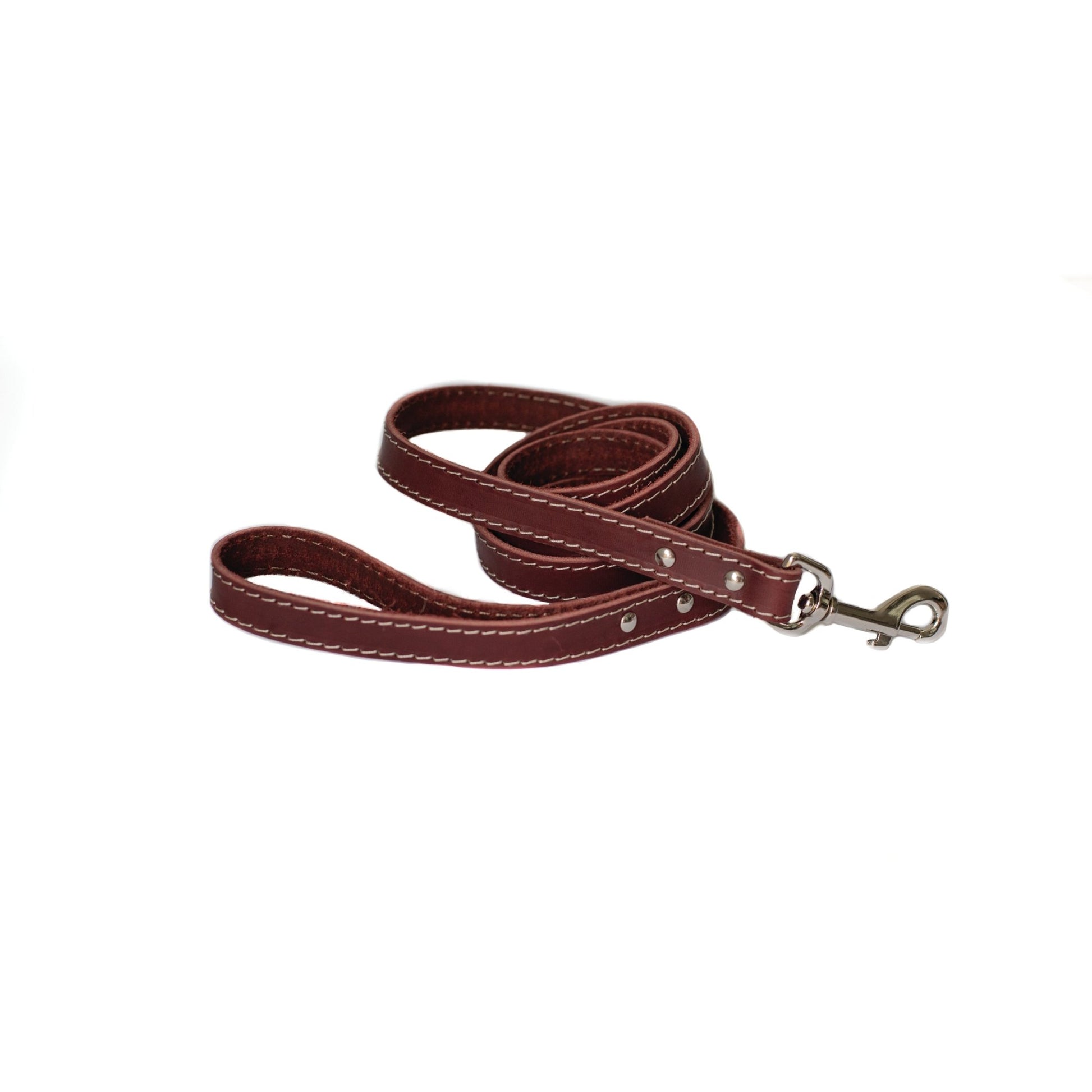 Euro Dog Leather Leashes Chocolate Traditional Leather
