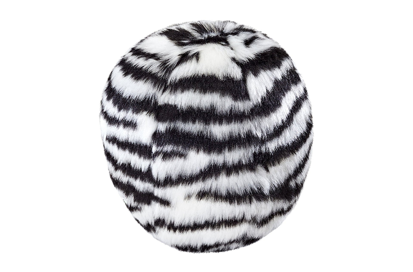 Fluff & Tuff Squeakerless Plush Toys Zebra Ball 5.5"