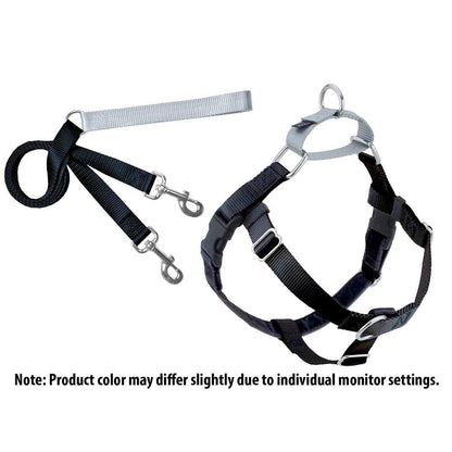 Freedom Deluxe No Pull Harness and Leash Set Black