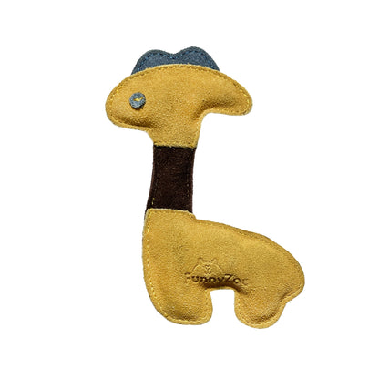 Funny Zoo - Natural toy for dogs SUEDE GIRAFFE - Happy Hounds Pet Supply