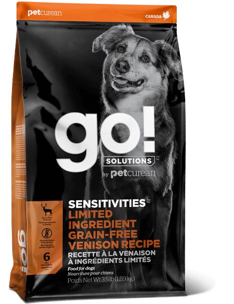 Go! Sensitivities LID Dog Food 22lb Venison