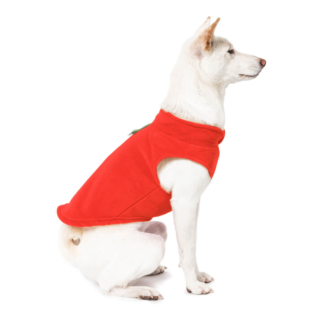 Gooby Fleece Vest with harness Red