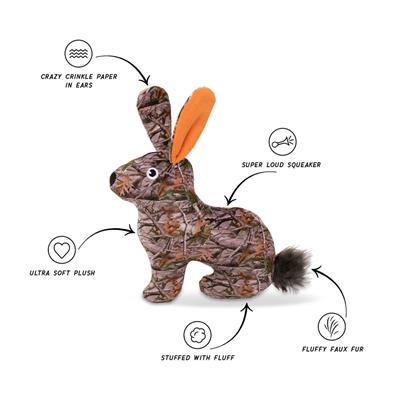 I'm Hiding Camo Rabbit Dog Toy - Happy Hounds Pet Supply