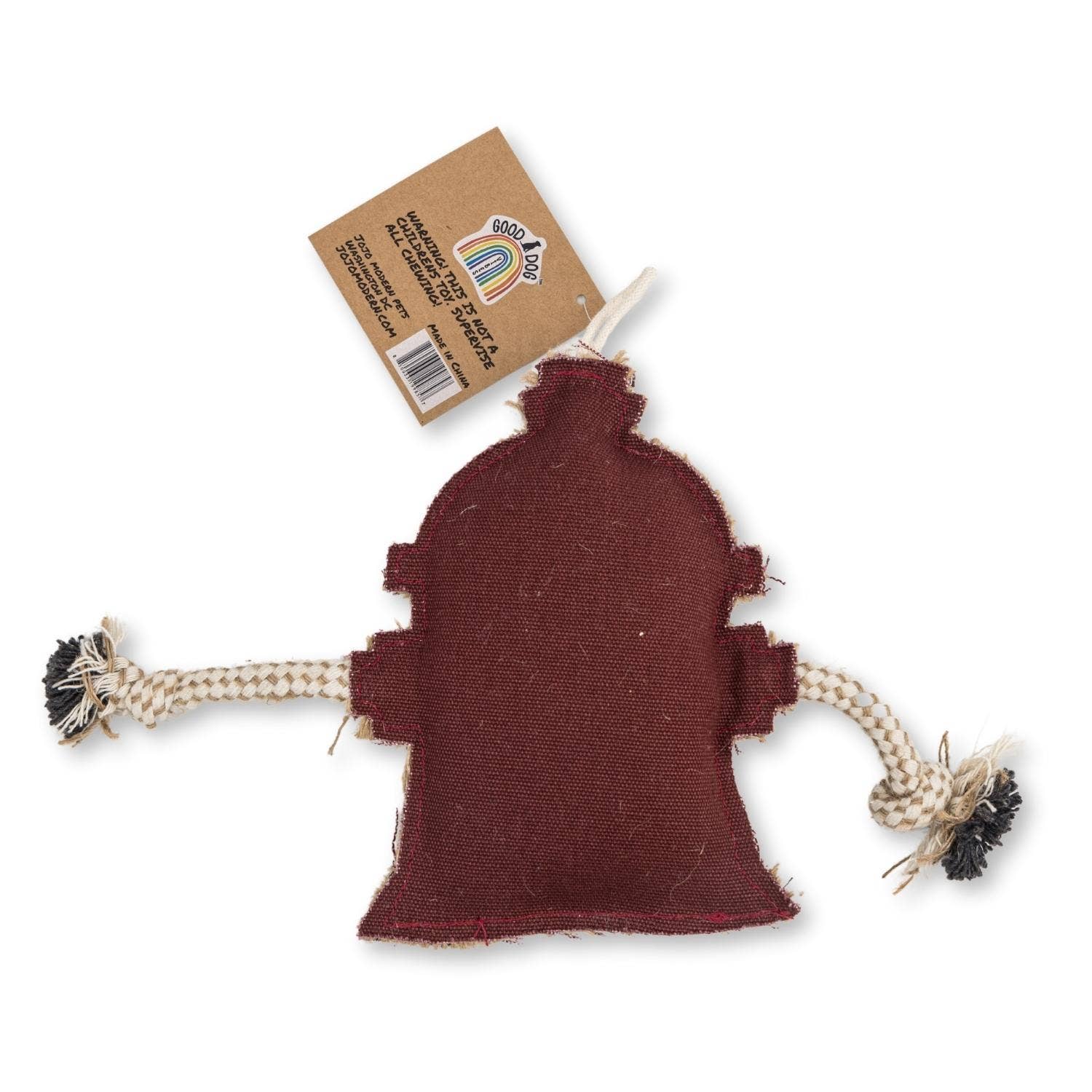 Jojo Modern Pets - Sustainable Fire Hydrant Canvas & Jute Chew Toy for Dogs - Happy Hounds Pet Supply