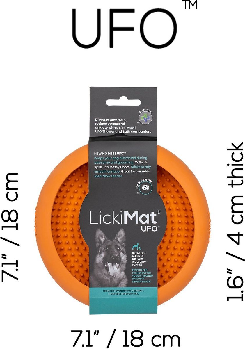 LickiMats and Bowls UFO Orange Small