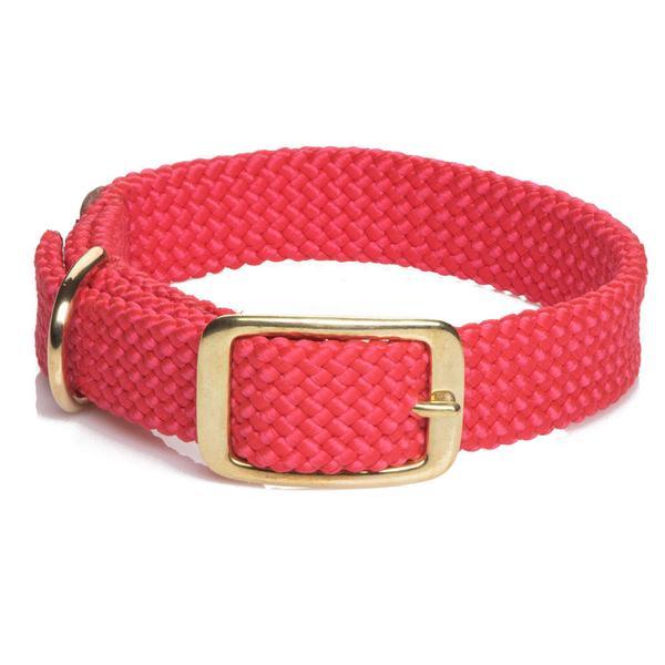 Mendota Double Braid Collars 1" x up to 18" Red