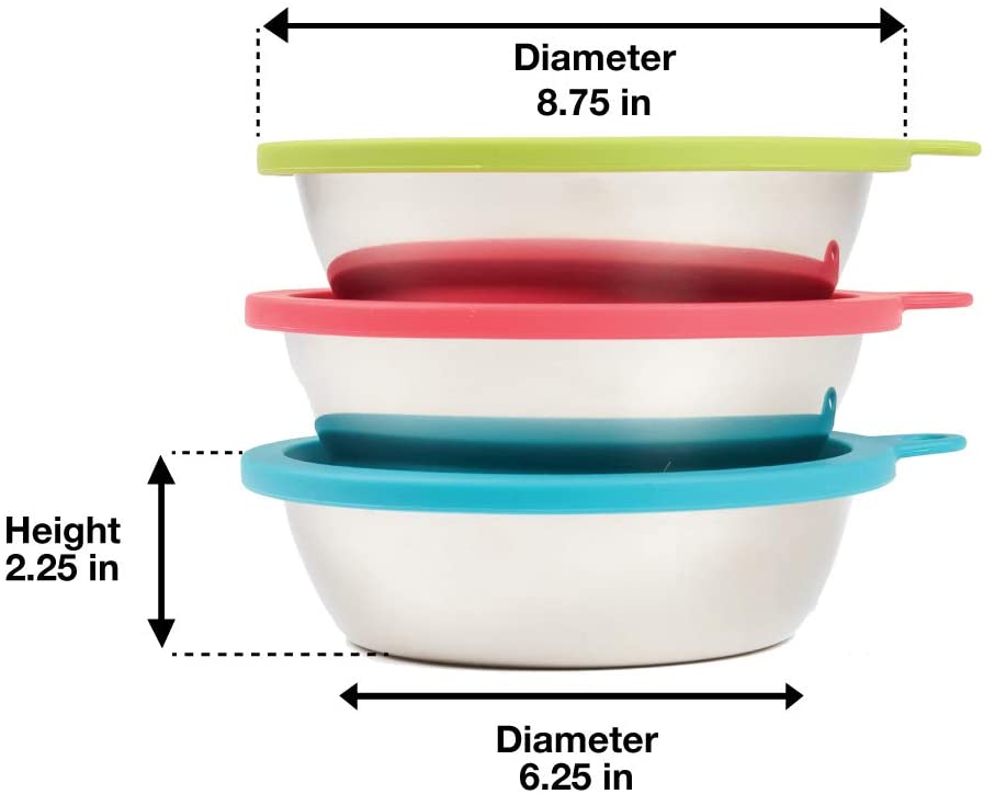 Messy Mutts - 3 Pack Bowls with Covers