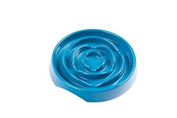 Messy Mutts and Cats Interactive Slow Feeder Bowls 1.5 cup Round Blue