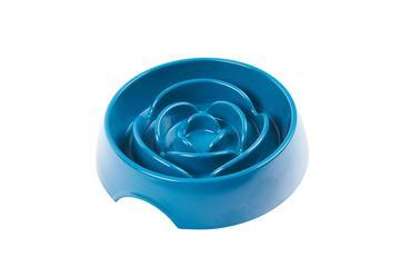 Messy Mutts and Cats Interactive Slow Feeder Bowls 3 cup Round Blue