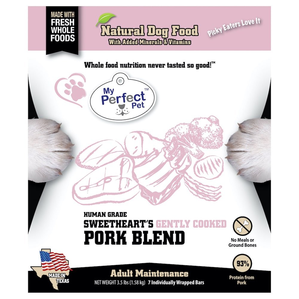 My Perfect Pet Gently Cooked Dog Food Low Glycemic Sweetheart Pork 3.5lbs