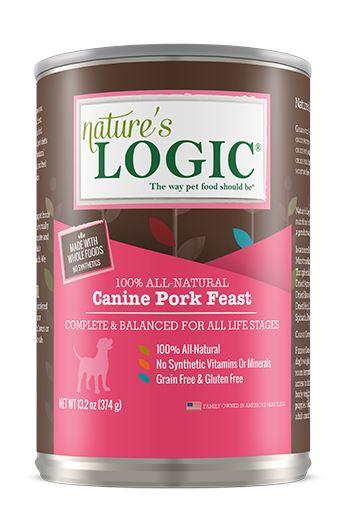 Nature's Logic Canned Dog Food Pork 13.2oz