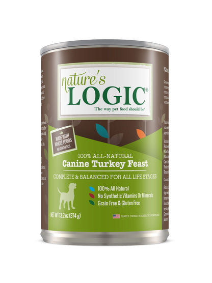 Nature's Logic Canned Dog Food Turkey 13.2oz