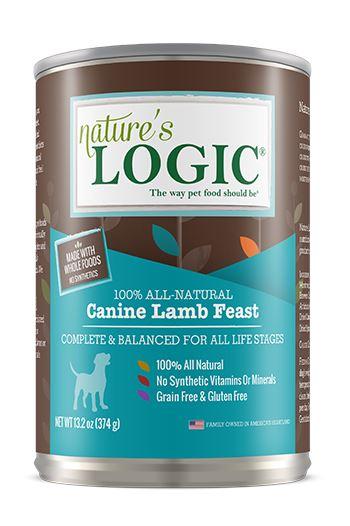Nature's Logic Canned Dog Food Lamb 13.2oz