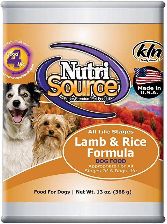 Nutrisource Canned Dog Food Lamb & Rice