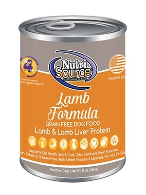 Nutrisource Canned Dog Food Lamb Grain Free