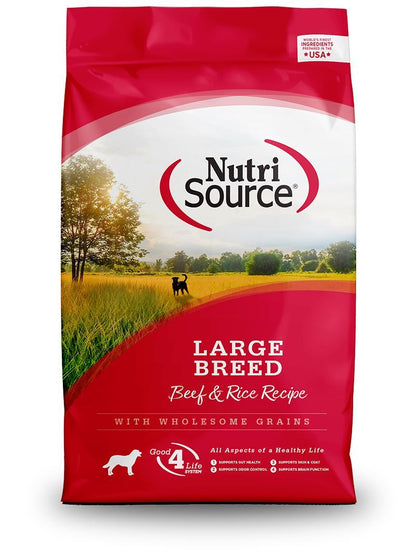 Nutrisource Dry Dog Food Large Breed Beef and Rice