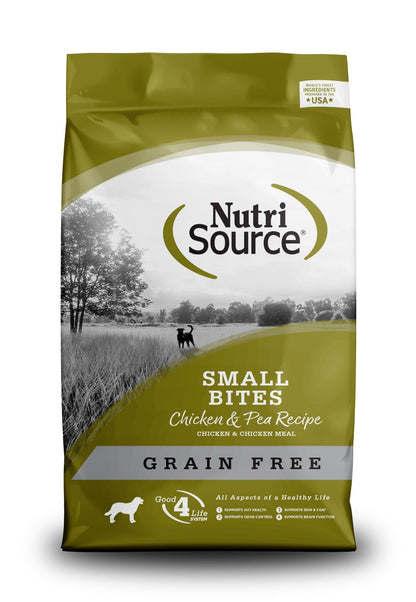 Nutrisource Grain Free Dry Dog Food 15lb Small Bites Chicken & Pea