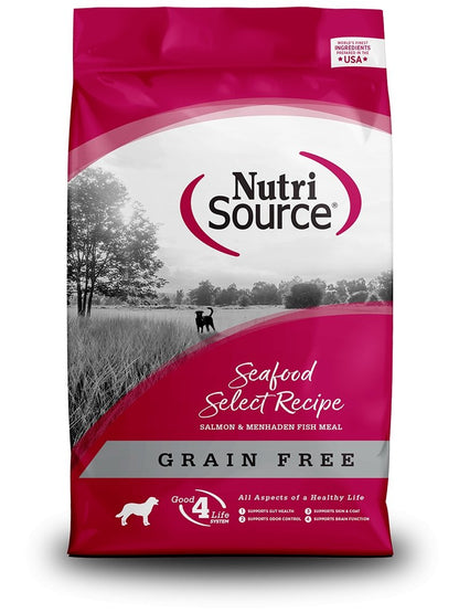 Nutrisource Grain Free Dry Dog Food 26lb Seafood Select