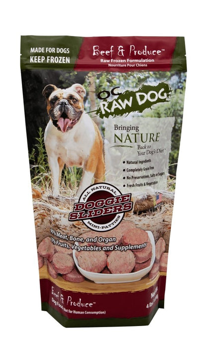 OC Raw Frozen Raw Dog Food 4lb Sliders